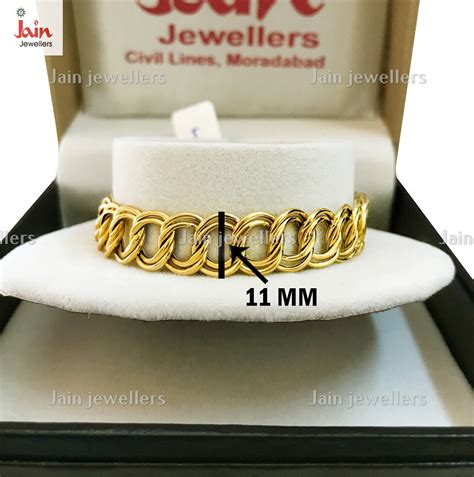 Kt Kt Real Solid Yellow Gold Men S Bracelet Grams Wide