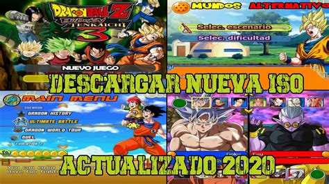 DESCARGAR NUEVA ISO DBZ BUDOKAI TENKAICHI 3 ACTUALIZADOS 2020 2021