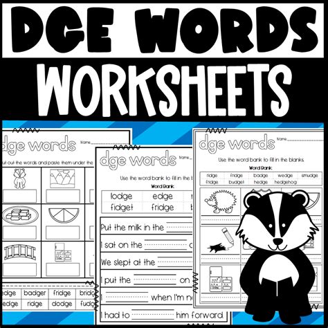 Dge Words Worksheets Made By Teachers