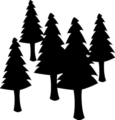 Download Pine Tree Cartoon Black And White Hd Png Download Vhv