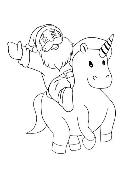 Unicorn Kawaii Cute Christmas Coloring Pages Skating Unicorn With