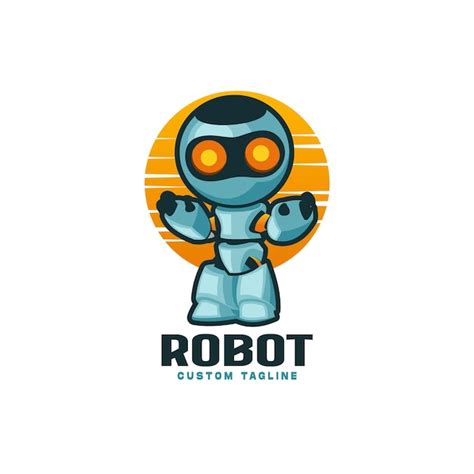 Premium Vector | Robot logo design illustration