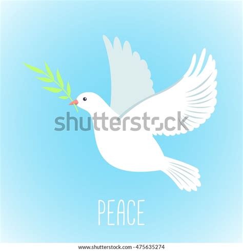 Peace Dove Olive Branch Vector Illustration Stock Vector Royalty Free