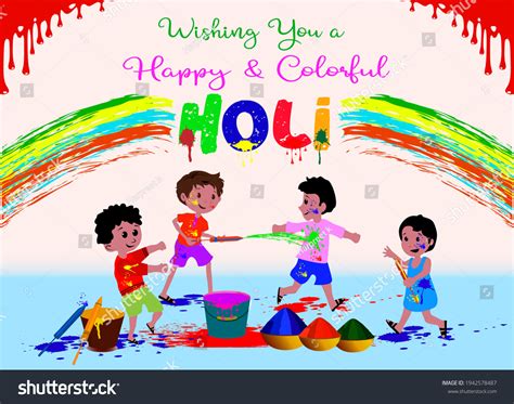 892 Cartoon Holi Festival Image Kids Images, Stock Photos & Vectors ...