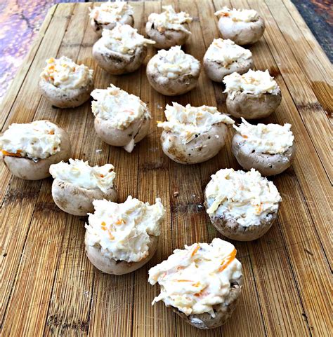 Air Fryer Cheese Stuffed Mushrooms