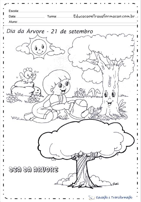 Arvore Para Colorir Educação Infantil - 7