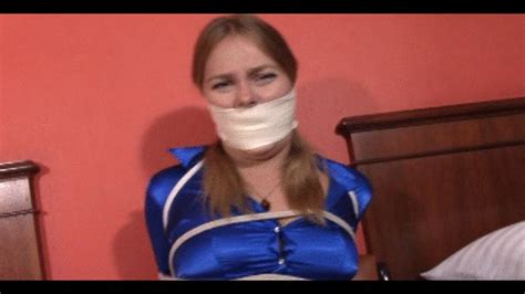 MP4 Format Vika Tied Gagged Chair Tie Struggles Wearing Pantyhose And