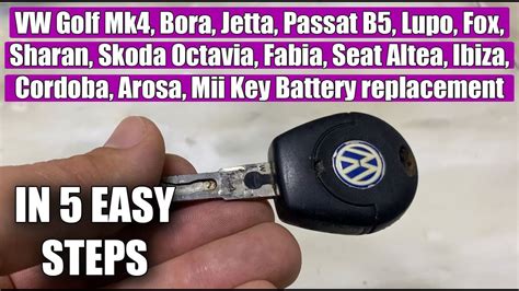 How To Replace Remove Change Key Fob Battery Vw Golf Lupo Fox