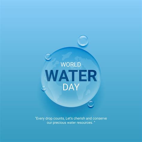 Premium Vector World Water Day Water Day Creative Ads Design March 22