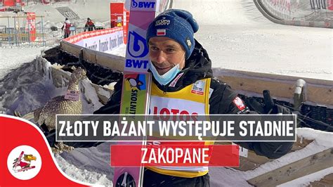 Złoty bażant odebrany Piotr Żyła wraca do domu z trofeum z Turnieju