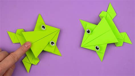 How To Make Origami Jumping Frog Diy Paper Frog Making Youtube