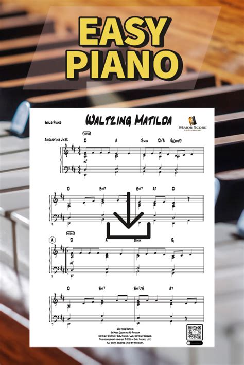 Waltzing Matilda Piano Sheet Music Artofit