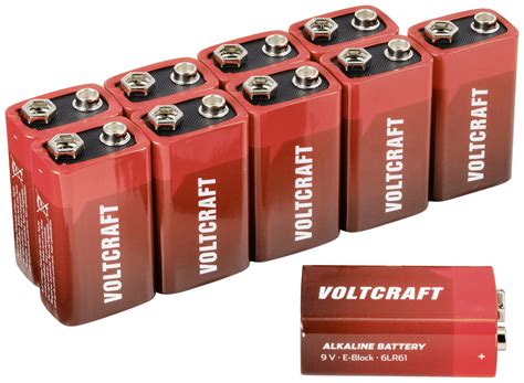 VOLTCRAFT 6LR61 9 V Block Batterie Alkali Mangan 550 MAh 9 V 10 St Kaufen