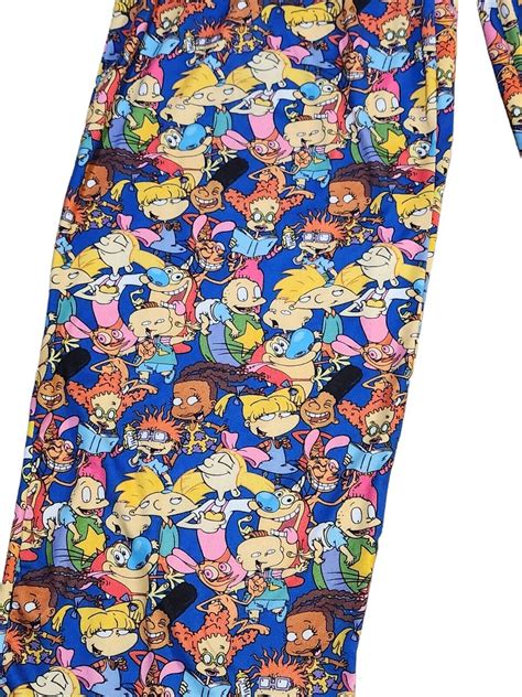 Nickelodeon Mens Pajama Pants Large Rugrats Ren And Sti… Gem