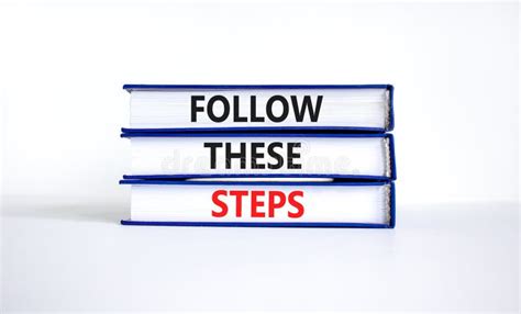 Follow These Steps Symbol Concept Words Follow These Steps On Wooden