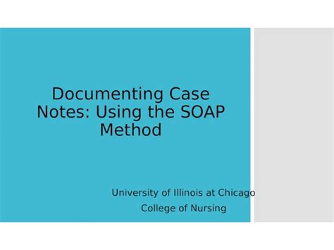 Ppt Documenting Case Notes Using The Soap Method Dokumentips