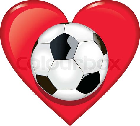 Liebe Fotball Stock Vektor Colourbox