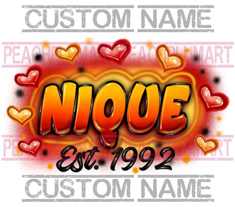 Custom Airbrush Names Airbrush Png Custom Digital Airbrush Airbrush