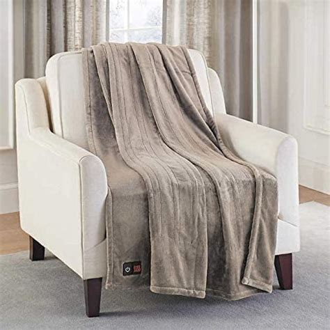 Brookstone Luxurious Electric Heated Throw 4 Heat Settings Easy One