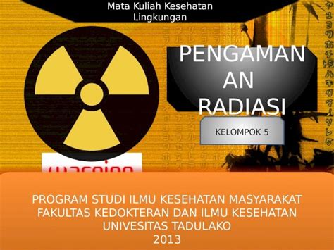 Pptx Ppt Pengamanan Radiasi Dokumen Tips