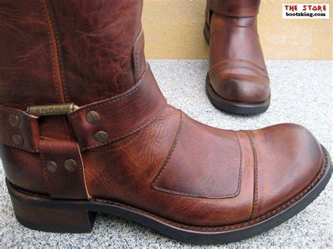 Sendra Boots Bikerboots Farmer Stiefel Braun Leder Handmade Gr