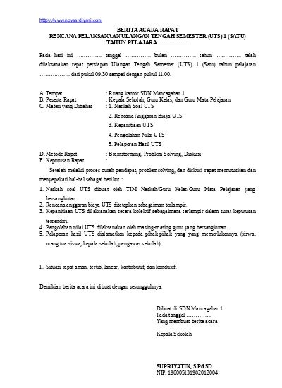 Halaman Unduh Untuk File Contoh Berita Acara Hasil Rapat Yang Ke 8