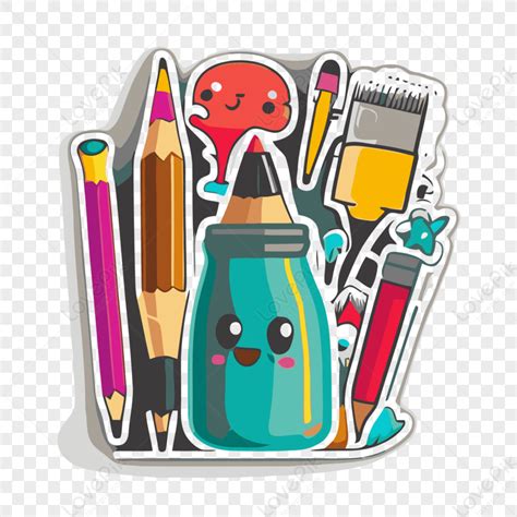 sticker school   pencil vector clipartschool stickerspencils png