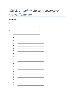 Lab 12 Answer Template Ph1 CSIS 330 Lab 12 Wireshark Observing