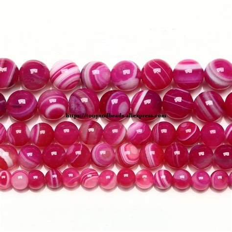 Natural Stone AAAA Quality Magenta Sardonyx Agate Round Loose Beads 6 8