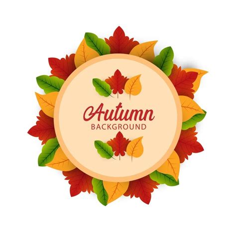 Premium Vector Hello Autumn With Fall Leaves Vector Background With