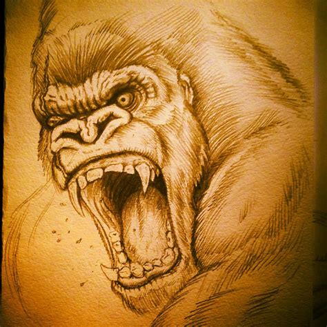 King Kong Drawing Photo How To Draw King Kong Art Hub Digilogos