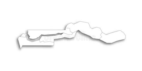 The Gambia Political Map Of Administrative Divisions Stock Illustration