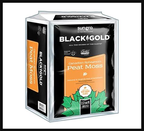 Peat Moss Black Gold Natural And Organic Canadian Sphagnum Peat Moss Plus