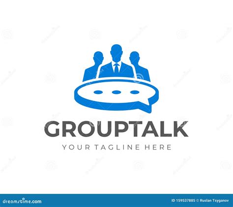 Business Meeting Logo Design Group Of People At The Table In The Form