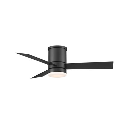 Flush Mount Black Ceiling Fan With Light | Shelly Lighting