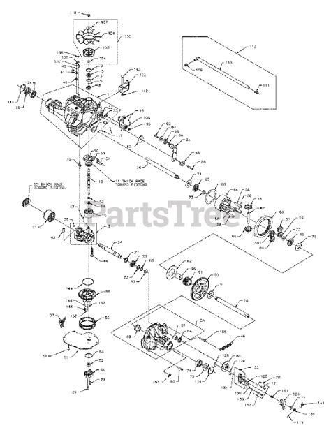 Cub Cadet Gt 1554 14ak13bk756 Cub Cadet 54 Garden Tractor 2005 2007 Transmission Parts