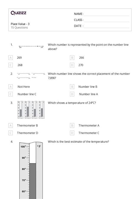 50 Decimal Place Value Worksheets For Kindergarten On Quizizz Free And Printable