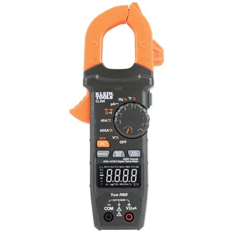 Acdc Digital Clamp Meter Auto Ranging 400 Amp Cl390 Klein Tools