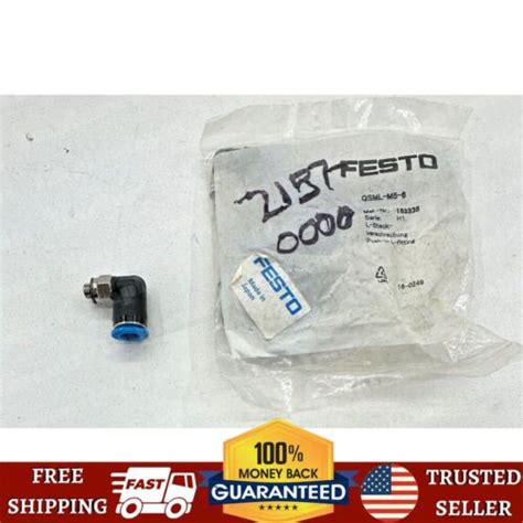 10 Pcs New Festo Qsml M5 6 153335 Push In L Fitting Ebay