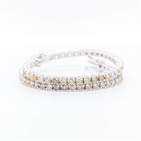 No Reserve Price Carati Oro Bianco Bracciale Catawiki