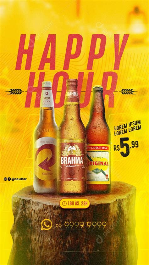 Story Happy Hour Antártica Original Brahma Duplo Malte E Skol