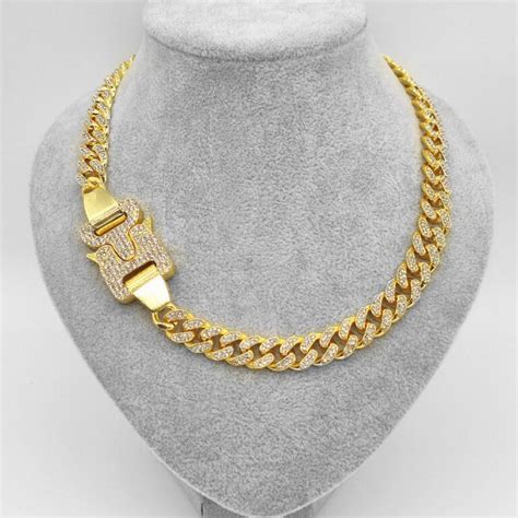 Collier Grosse Maille Plaqu Or Bijoux Homme Tendance