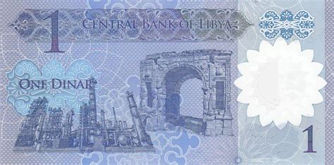 Banknote Libya Dinar Monument Polymer Unc