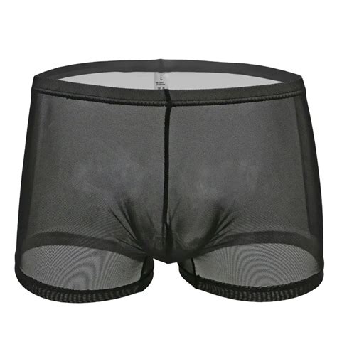 Buy Sexy Men Plus Size Mesh See Through Boxer