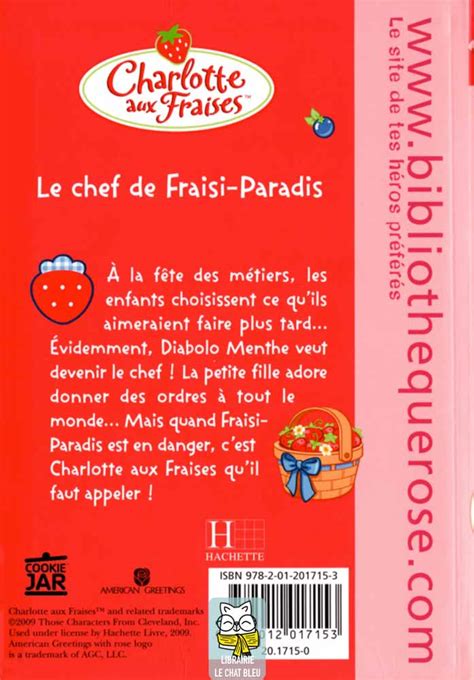 Le chef de Fraisi Paradis Bibliothèque rose Livre Hachette