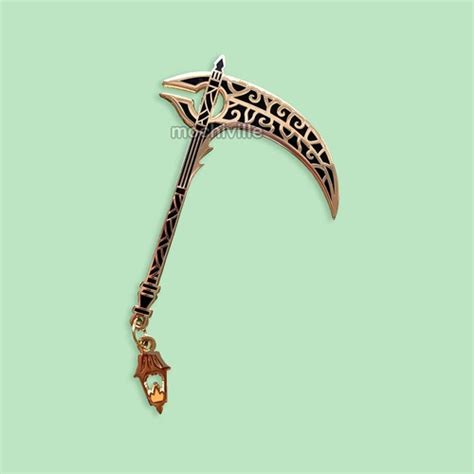 Cursed Shadow Scythe Enamel Pin Large Pin Hard Enamel Pin Etsy