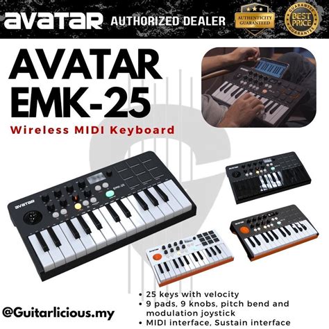 Avatar Emk Keys Midi Compact Keyboard Controller Hxw Emk