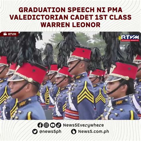 News5 On Twitter Inialay Ni PMA Valedictorian Cadet 1CL Warren Leonor