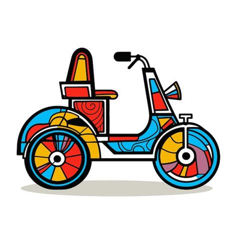 Premium Vector Illustration Of A Rickshaw