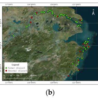 Reference of the Yangtze River Delta. (a) The 1st quarter; (b) The 2nd ...